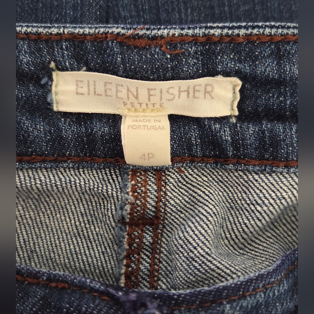 Eileen Fisher Women's Organic Cotton Blend Straight Leg Jeans - Picture 2 of 9